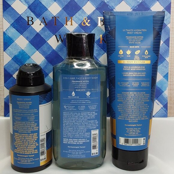 BATH & BODY WORKS 'GINGHAM HERO' 3-PIECE GIFT SET BODY WASH, LOTION & SPRAY MIS - Picture 5 of 16